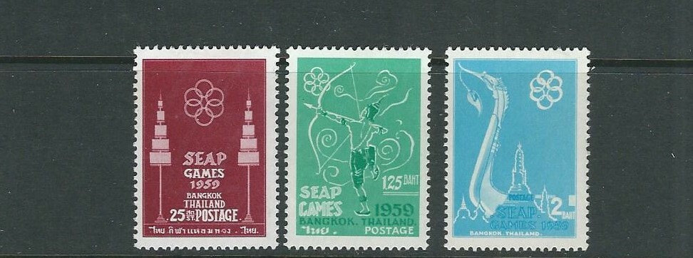 THAILAND 1959 SEAP GAMES (SCOTT 334-336 short 333) VF MLH | eBay