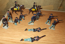 Lot of 6 Civil War Union Lead Soldiers Johillco John Hill Co Made in England