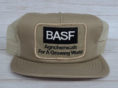 Vintage BASF Foam Mesh Snapback Hat New Old Stock Agrichemicals For A Growing Wo