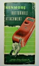 1960s Vintage Kenmore Buttonhole Attachment Tool Manual Pamphlet