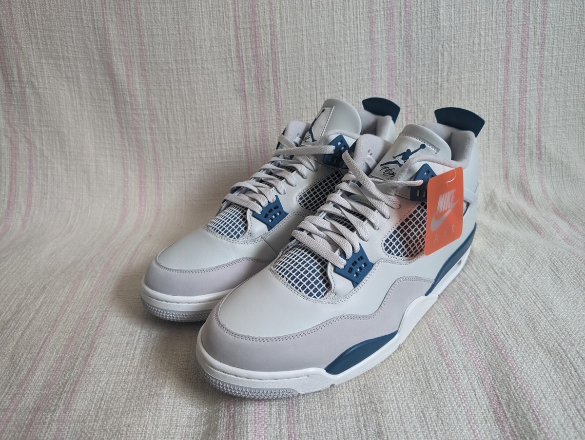 Nike Air Jordan 4 Retro AJIV AJ4 Military Blue White Grey FV5029