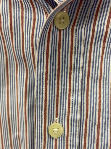 Ewidio Tucci Red & Blue Pin Striped Shirt Size 54" Chest - Picture 4 of 4