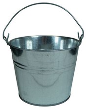 Secchio di zinco grigio argento 5 L secchio secchio cenere aiuto giardino secchio decorativo