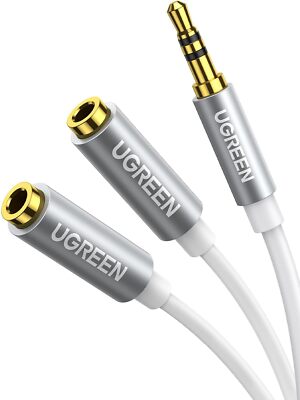 Headphone Splitter 3.5mm Audio Stereo Y Splitter Extension Cable Male to
