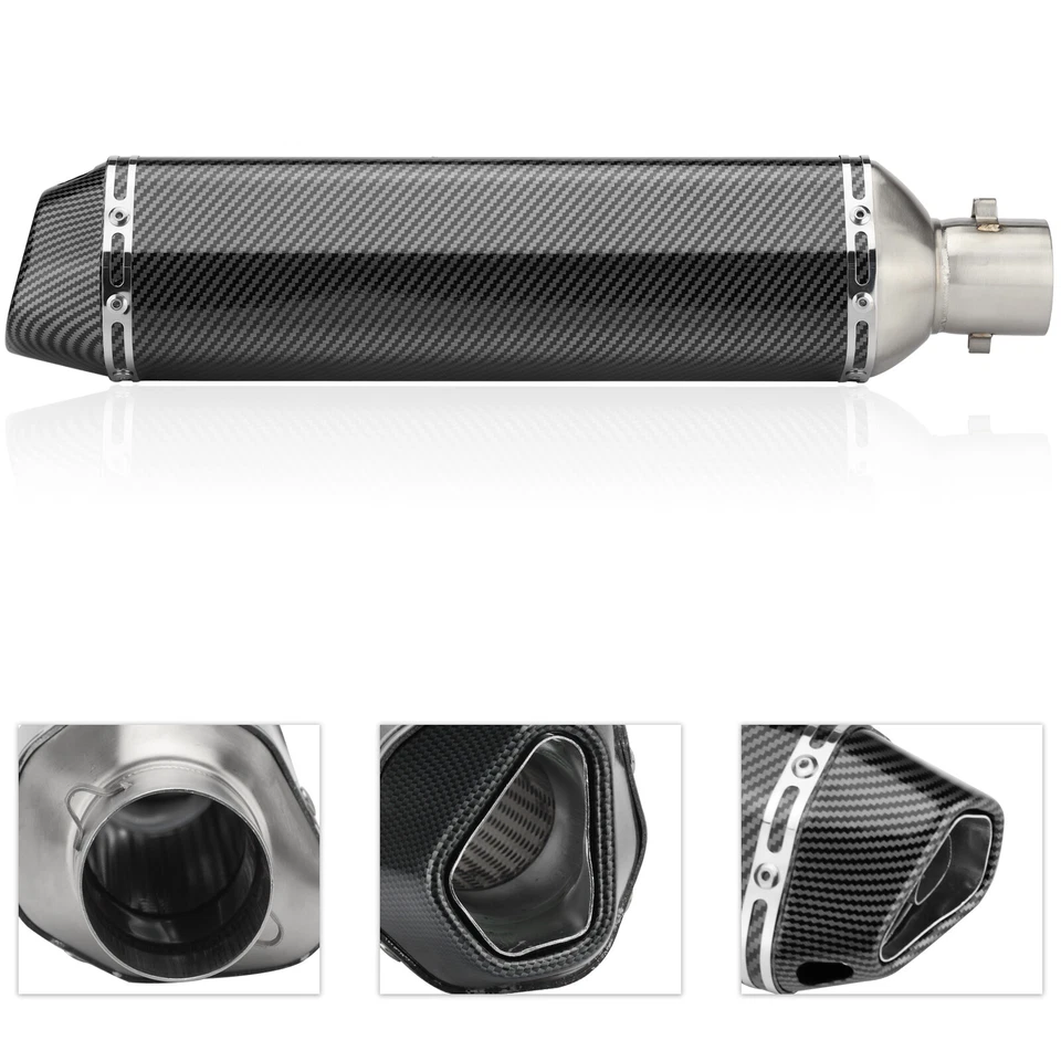 470mm Universal Motorcycle ATV Slip-on Exhaust Muffler Pipe DB Killer Silencer Foto 4 de 4
