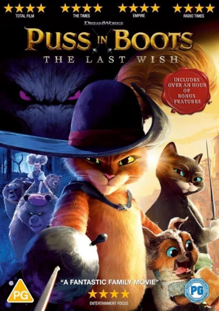 Puss in Boots The Last Wish DVD Animation Antonio Banderas