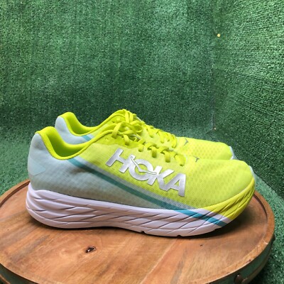 Hoka One One Mens Rocket X Carbon Plated Running Shoes Neon