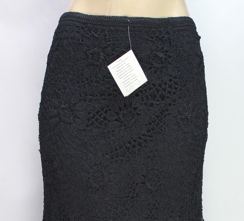 Kroshetta by Papillon Women's Lined Crochet Skirt Black Size XL - Picture 3 of 7
