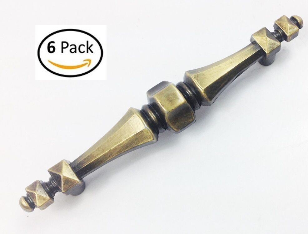 6 Традиционная классическая декоративная ручка для шкафа из античной латуни длиной 5 34 дюйма 2990₽