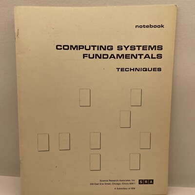 IBM computing system fundamentals techniques Notebook Vintage