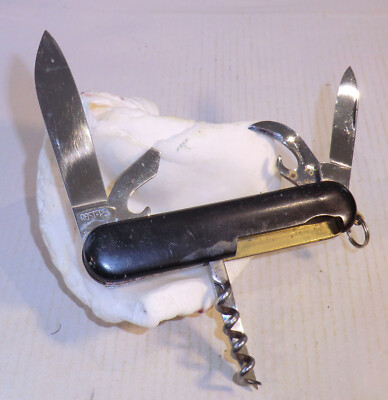 TASCHENMESSER MMM Ruderer ROSTFREI 6 Werkzeuge stabiles SACKMESSER 1980er T43