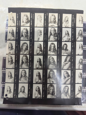 Steve Zhao Photo Pretty Busty Blonde Model In Bra Contact Sheet & Negatives