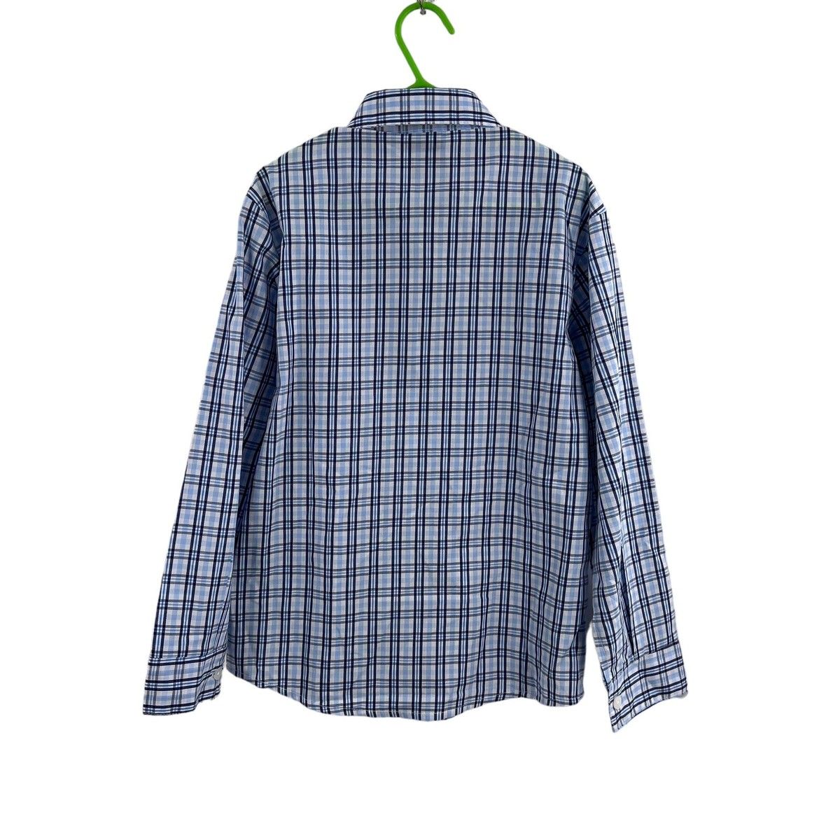 Chemise Nautica Carreaux Bleus Manches Longues - Garçon 14-16 Ans NEUF