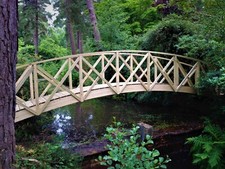 KOI POND WOODEN BRIDGE FOR PARKS, GARDENS, STREAMS OR RIVERS