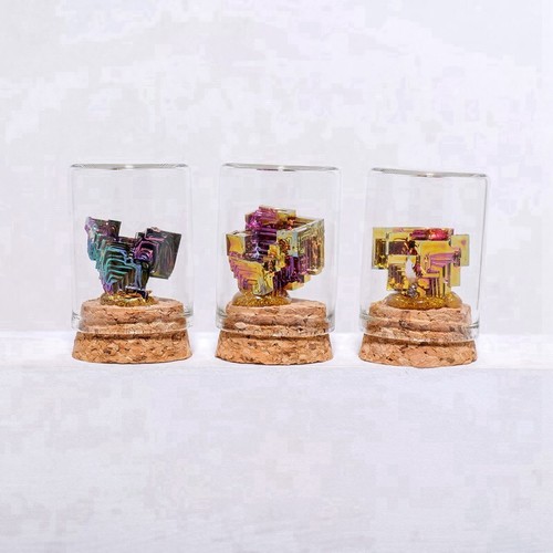 DIY Natural Bismuth Stone Landscape Display Bottle Quartz Crystal Cluster Gift - Picture 3 of 12