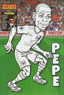 MATCH!-COLOUR-IN POSTER 2020-ARSENAL IVORY COAST-LILLE-NICOLAS