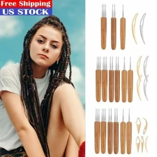 11 PCS Crochet Hook Needle Dreadlock Knit Hair Making Braiding Tool for Hair USA