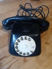 telefono a disco NERO BACHELITE  originale non verniciato