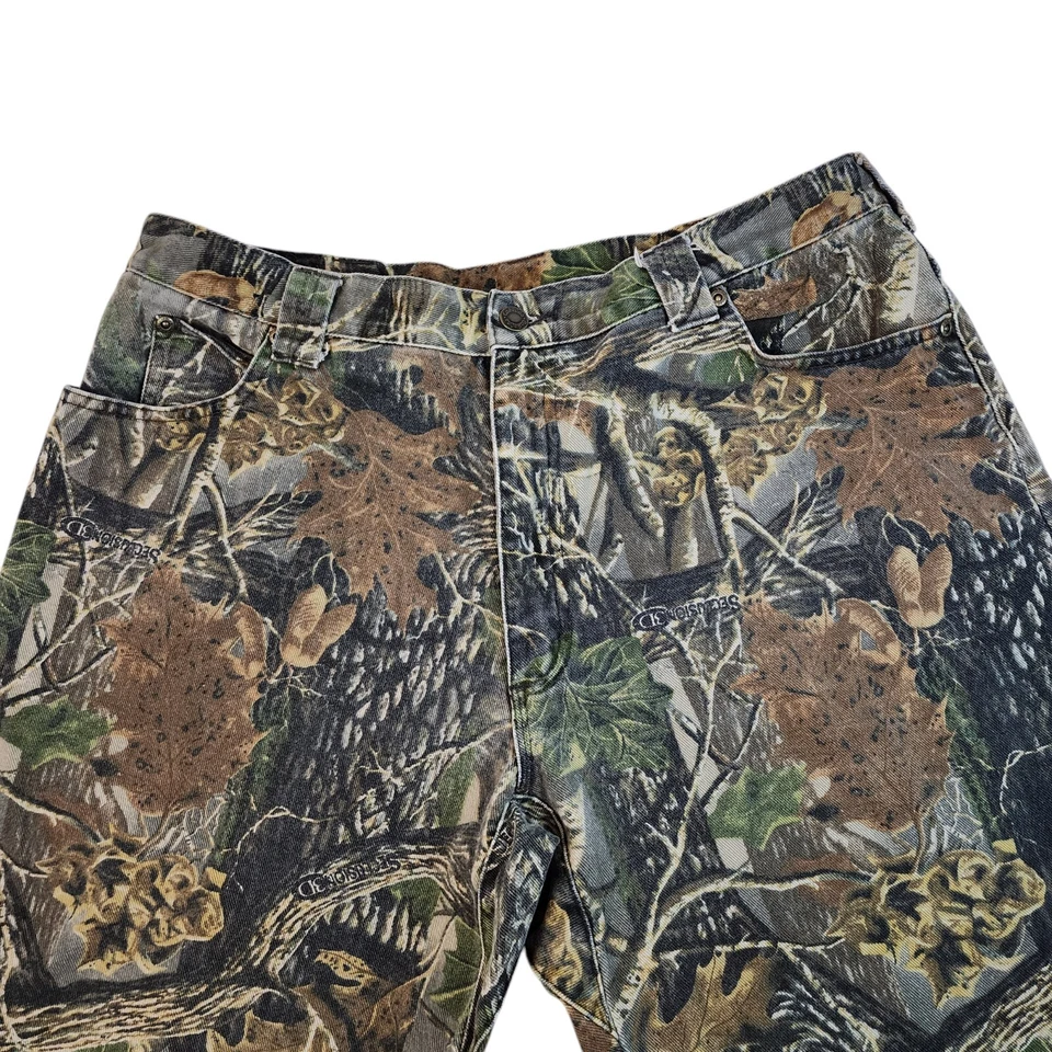 Cabelas Seclusion 3D Camouflage Cargo Hunting Pants Mens Sz 38 Green Brown Camo - Image 2 of 4