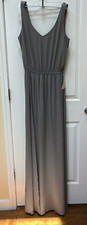 Show Me Your Mumu Kendall Maxi Dress Women Large Soft Charcoal Bridal A-line NWT