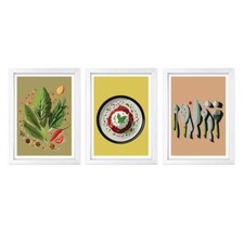 Designs ByLITA Kitchen Culinary Trio 3 Pack , Wall Print Art Home Decor