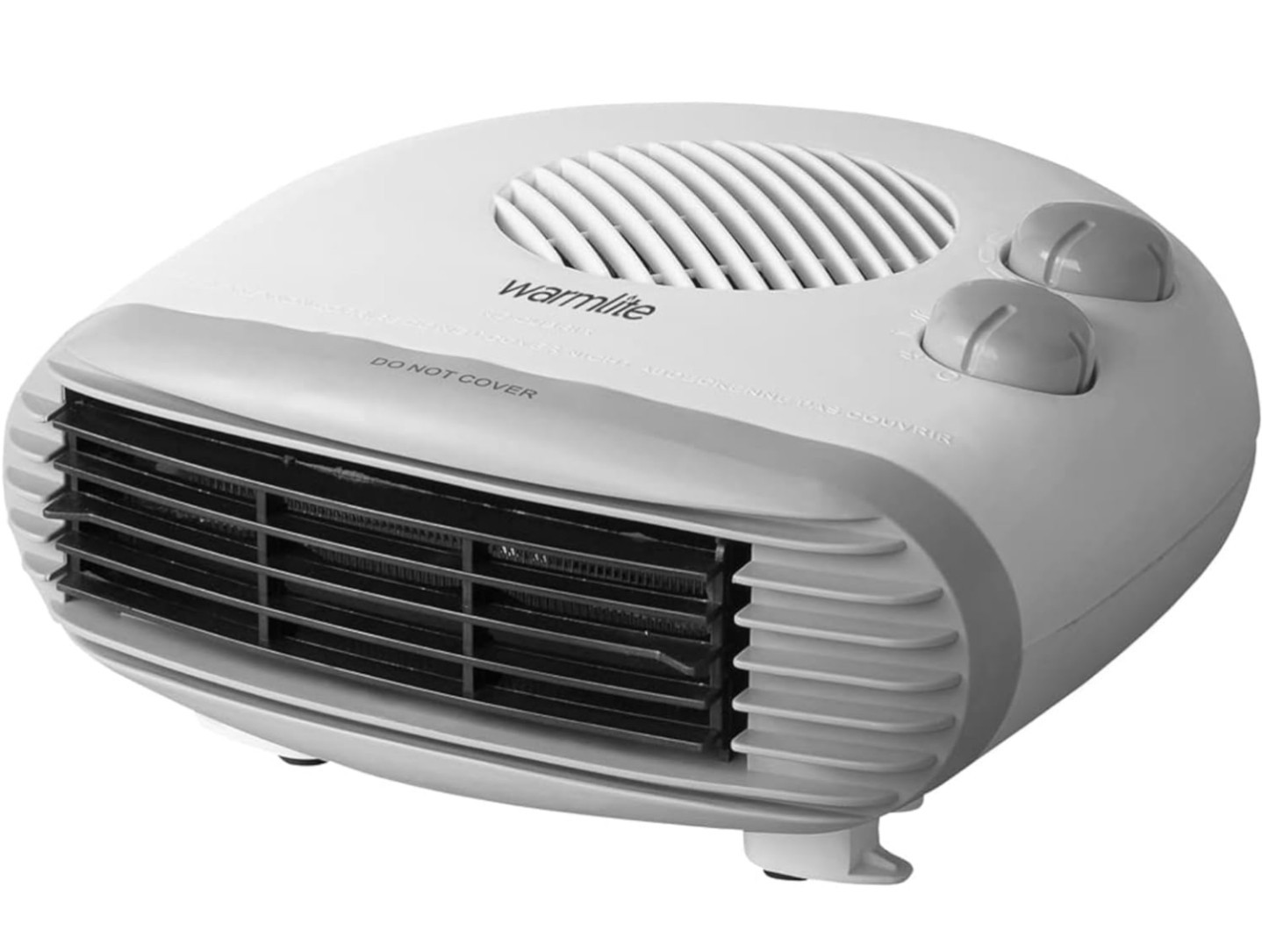 Warmlite Portable Flat Fan Heater with 2 Heat Settings 2000W , White - WL44004