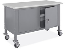 Pack of 1 Mobile Cabinet Workbench 60 X 30 Laminate Top