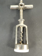 Vintage Monopol DRGM German Corkscrew ? Nickel Steel & Rubber Base 1920s