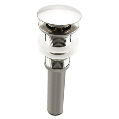 Bathroom Sink Pop Up Drain Assembly Without Big Popup Cap Brushed Nickel