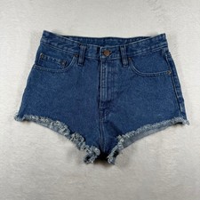 BDG Urban Outfitters Cheeky Super High Rise Denim Shorts Blue Medium Wash 27