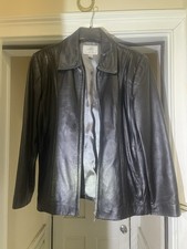 Vintage Jacqueline Ferrari Black Lambskin Soft Leather Jacket Size large