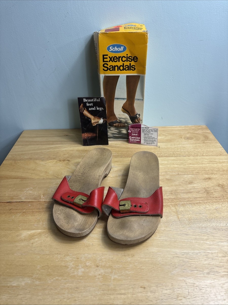 Vintage Dr Dr Scholls Original Wooden Sandals Vintage Dr Scholl's