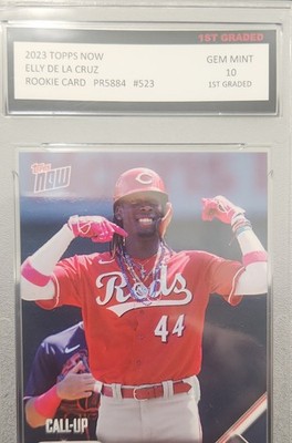 2023 Topps Now Call-Up Rookie Elly De La Cruz #523 Gem Mint 10-Reds PR/5884