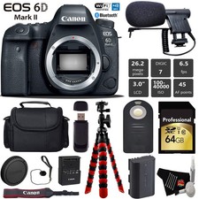 Canon EOS 6D Mark II DSLR Camera Body Only  Wireless Remote  Condenser