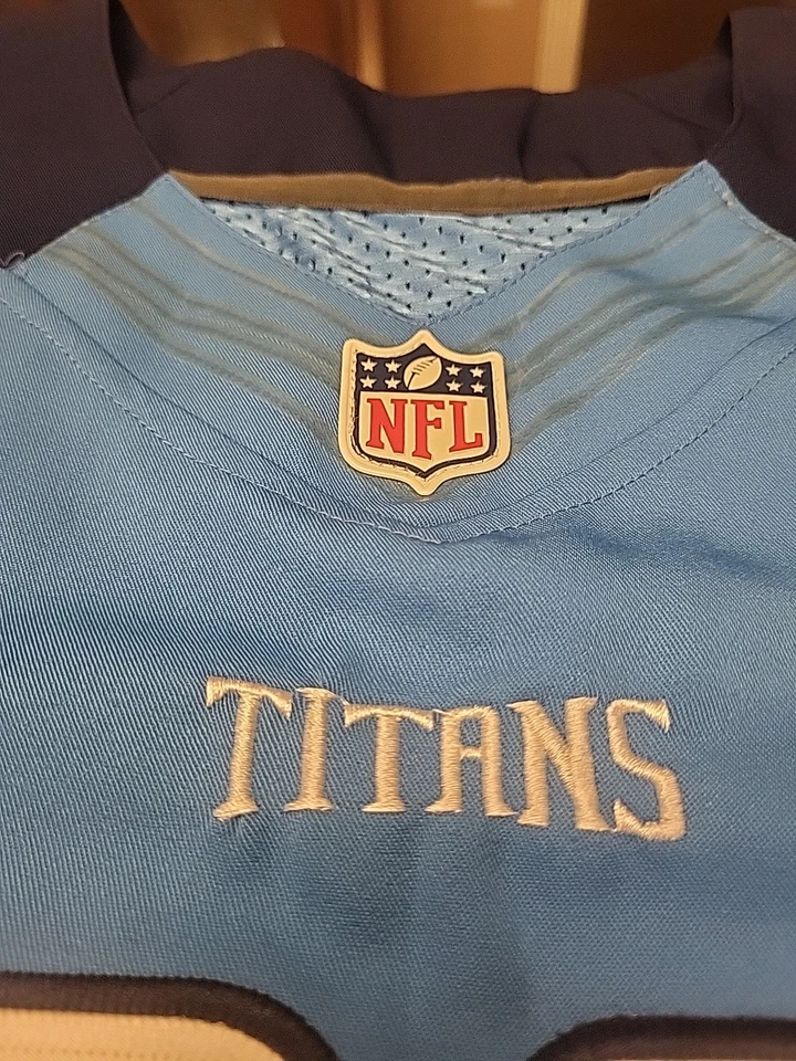 Camiseta deportiva de fútbol americano de la NFL de los Tennessee Titans Chris Johnson XL Nike On Field para hombre #28 Foto 4 de 4