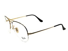 NEW RAY BAN RB 6589 2946 BLACK ON GOLD UNISEX EYEGLASSES 59MM 15 140