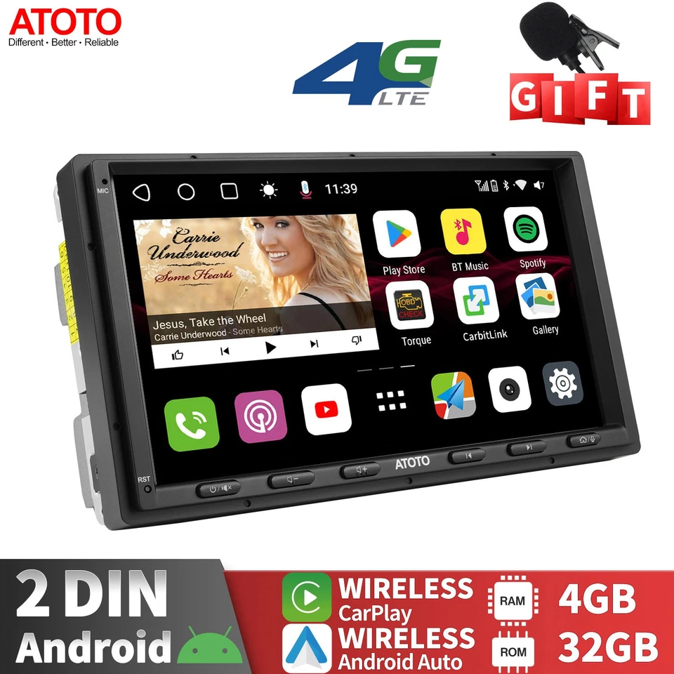 ATOTO S8MS Autoradio Android 7 Zoll GPS NAVI Wireless Android Auto 4+32G ChatGPT