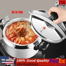 3.17 qt Aluminum Alloy Pressure Cooker - Tabletop Stove top Pressure Cooker Pot