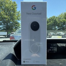 Google Nest Doorbell Wired Wi Fi Motion-Activated Video Doorbell, White