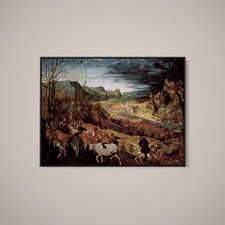 Pieter Bruegel the Elder - The Return of the Herd - Art Print on Paper or Canvas