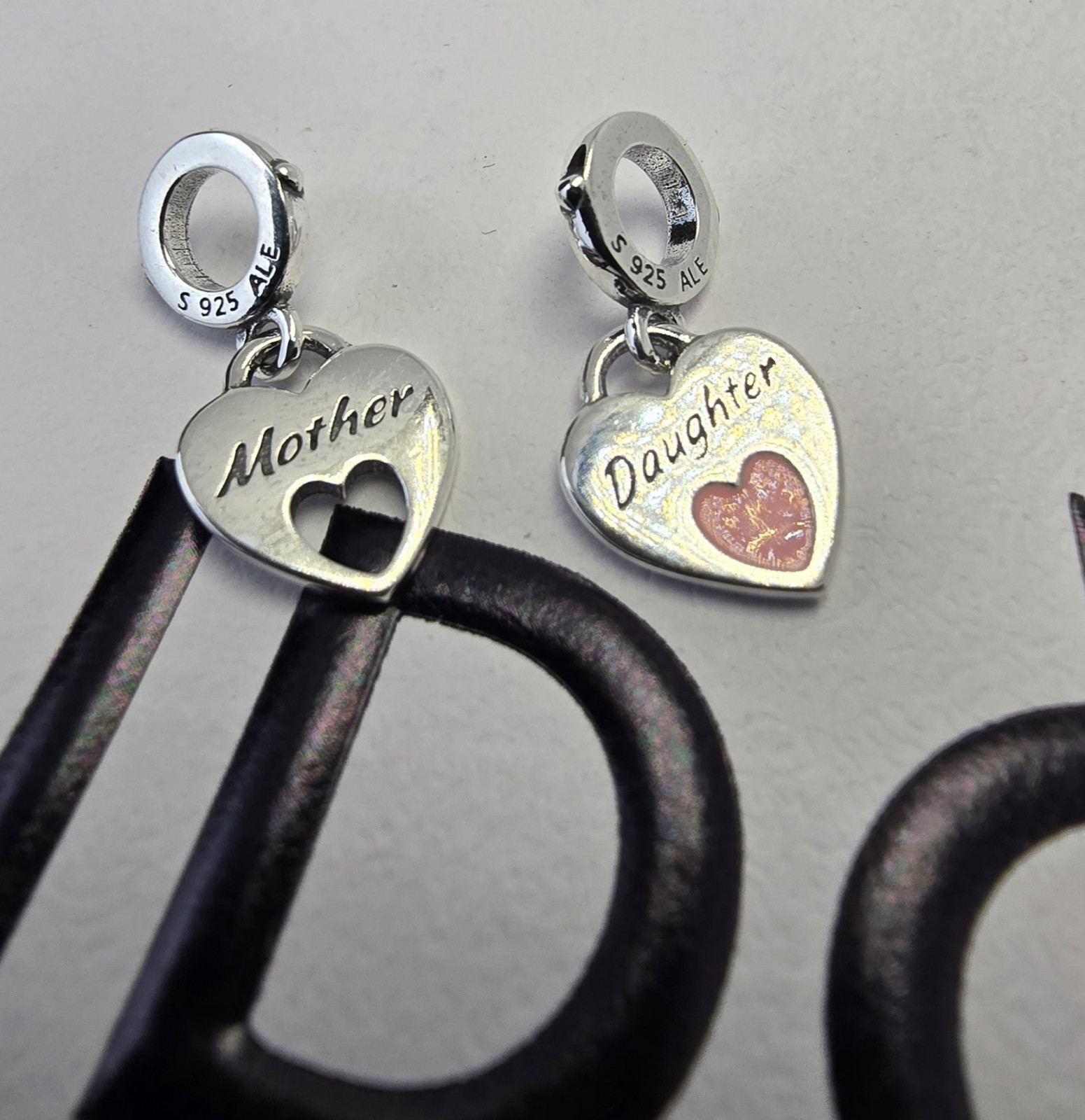 Pandora Double Heart Dangle Charm for Mom and Daughter, Item 799187C01