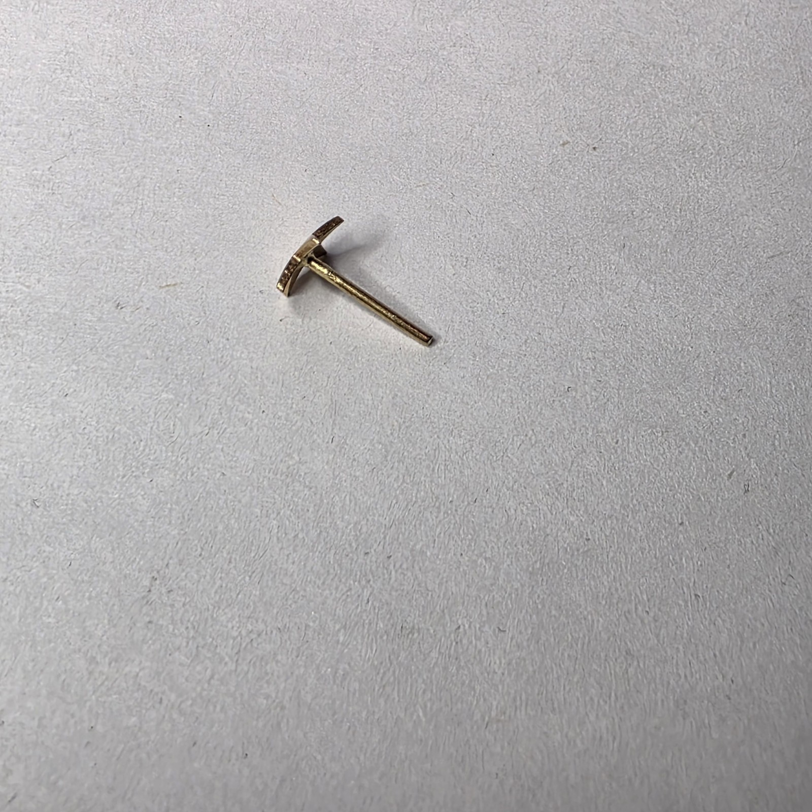 14K Solid Yellow Gold Single Star Stud Earring - image 5