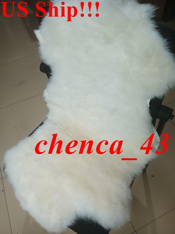 US!!! 60x100cm Natural Soft Genuine Sheepskin Fluffy Fur Sheepskin Rugs Windward