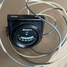Vintage Sunpro Oil Pressure Gauge Black 100 Psi