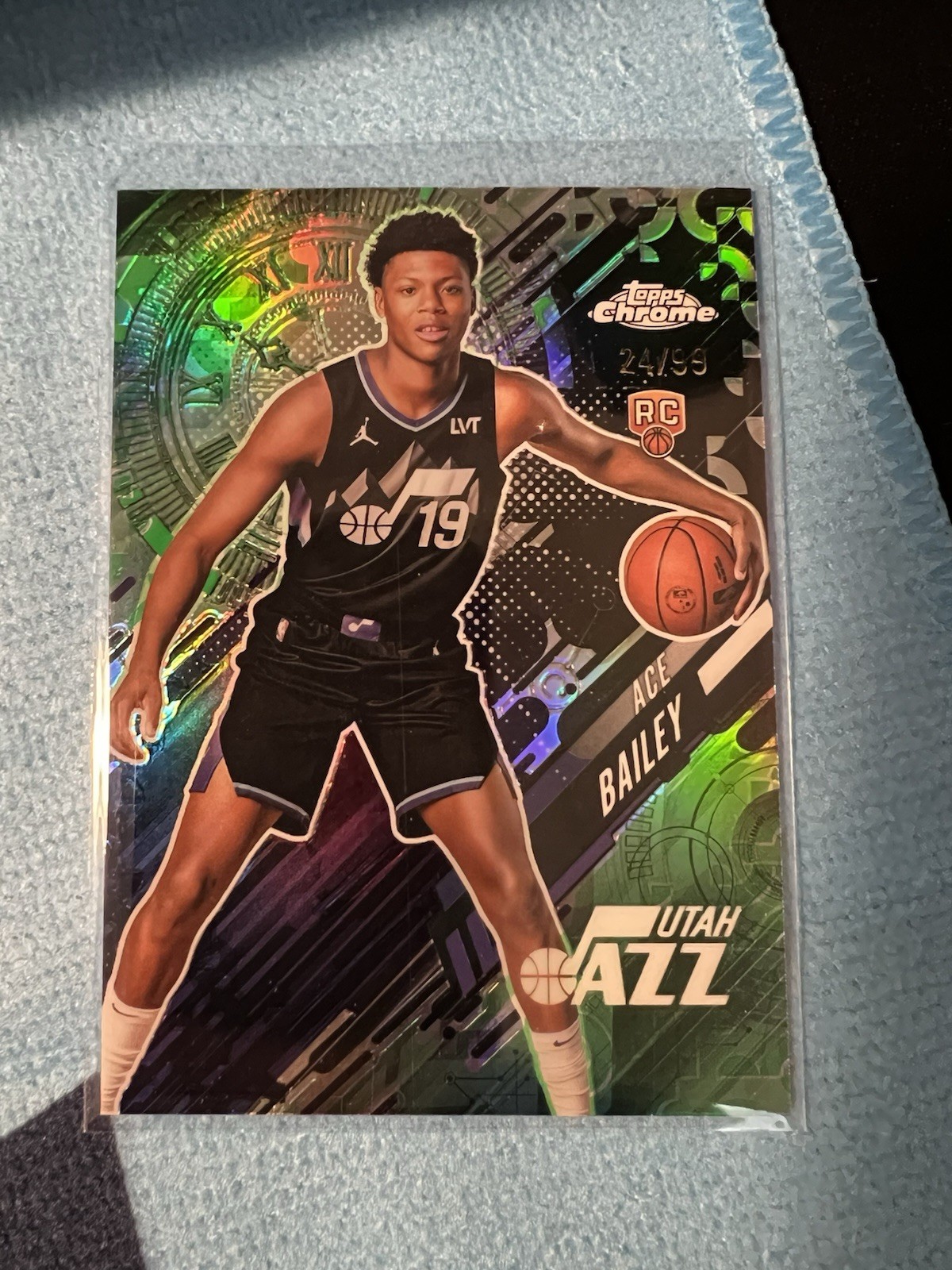 2025-26 Topps Chrome Go Time Ace Bailey Green Refractor RC /99 #GT-20