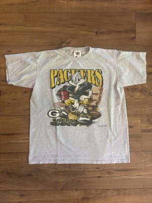 VTG 90's Bugs Bunny Green Bay Packers NFL T-Shirt XL 18-20 Looney