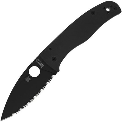 SPYDERCO Bodacious S30V Black G10 DLC SpyderEdge Taschenmesser Gezackt C263GSBK