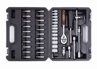 SteckschlüSselsatz Werkzeugkoffer 46Tlg 1/4 Zoll Ratsche Bit Nuss Knarrenkasten