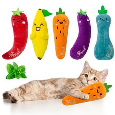 Catnip Toys for Indoor Cats, 5 Pack Cat Toys for Cats, Fluffy Catnip Toys for...