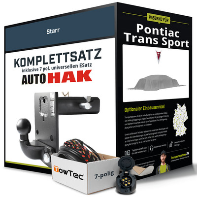 Anhängerkupplung starr für PONTIAC Trans Sport +E-Satz AHK